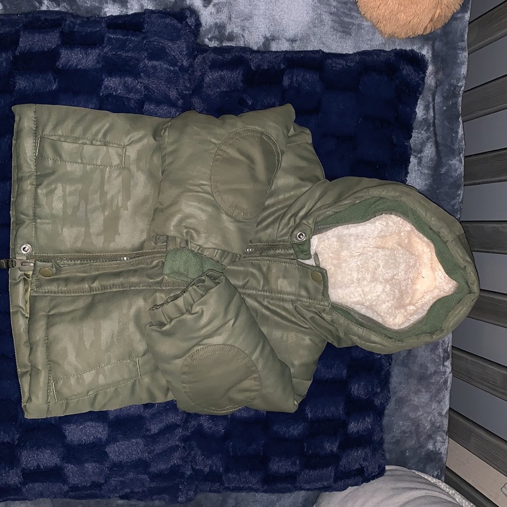 12 months Olive green Coat - Picture 4 of 5